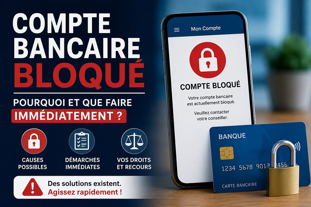 Compte bancaire bloqué : pourquoi et que faire immédiatement ?