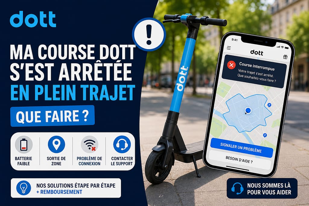 Ma course DOTT s'est arrêtée en plein trajet que faire ?