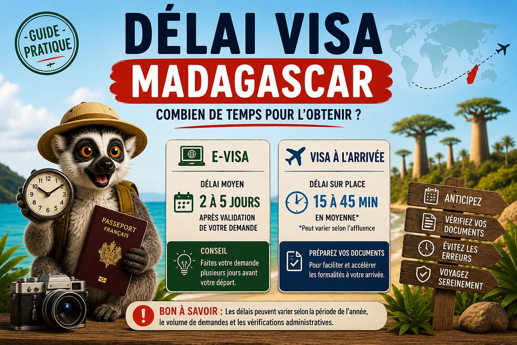 Délai VISA Madagascar : combien de temps pour l'obtenir ?