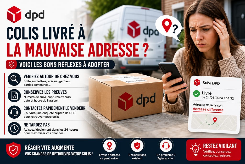 DPD colis livré à la mauvaise adresse que faire ?