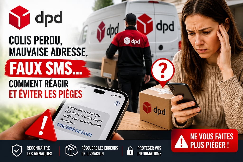 DPD colis perdu, mauvaise adresse, faux SMS : comment réagir ?