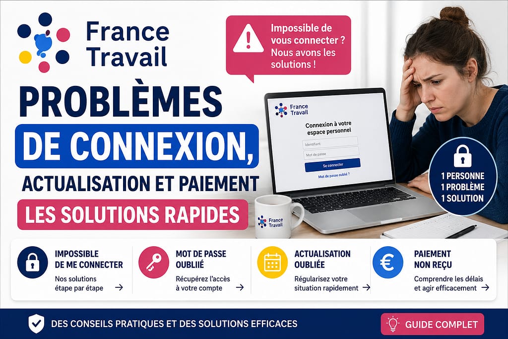 FRANCE TRAVAIL problèmes de connexion : les solutions rapides.