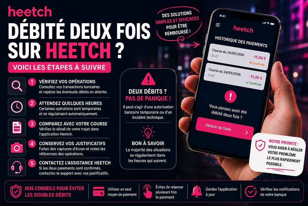 Débité deux fois sur HEETCH : les étapes à suivre.