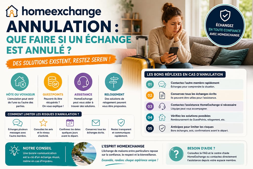 HOME EXCHANGE ANNULATION : que faire si un échange est annulé ?