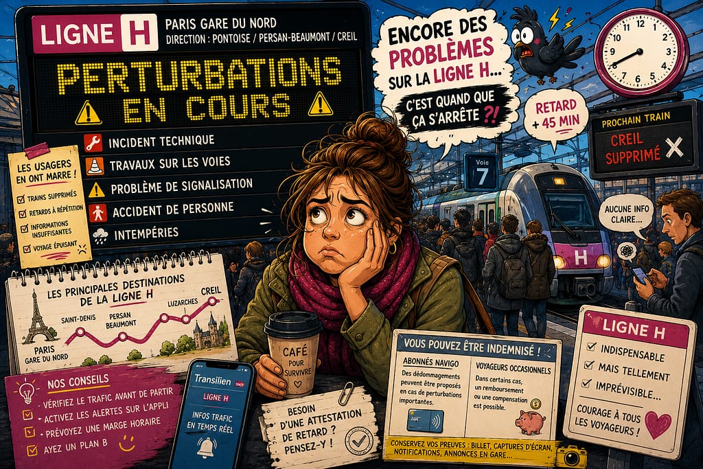 LIGNE H : retards, incidents, travaux