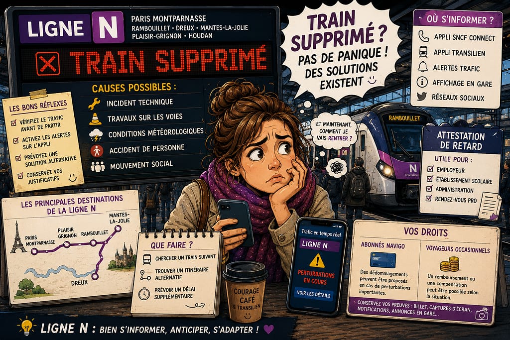 LIGNE N : train supprimé, les solutions