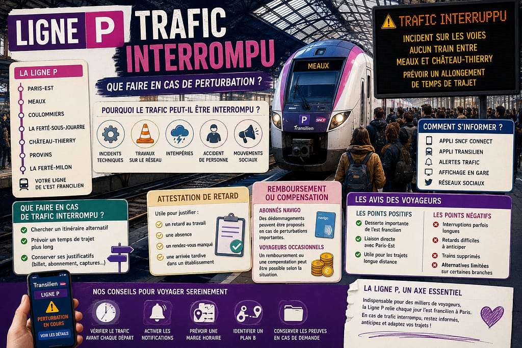LIGNE P : trafic interrompu que faire en cas de perturbation ?