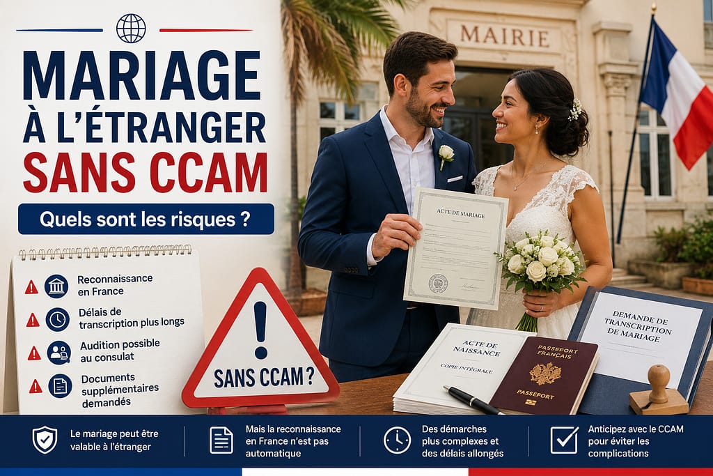 Mariage à l'étranger SANS CCAM : quels sont les risques ?