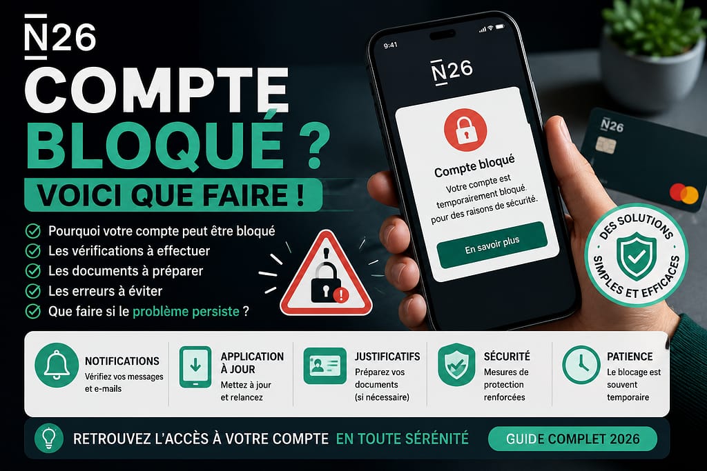 N26 compte bloqué : les solutions