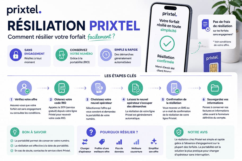 Résiliation PRIXTEL : comment résilier votre forfait facilement ?