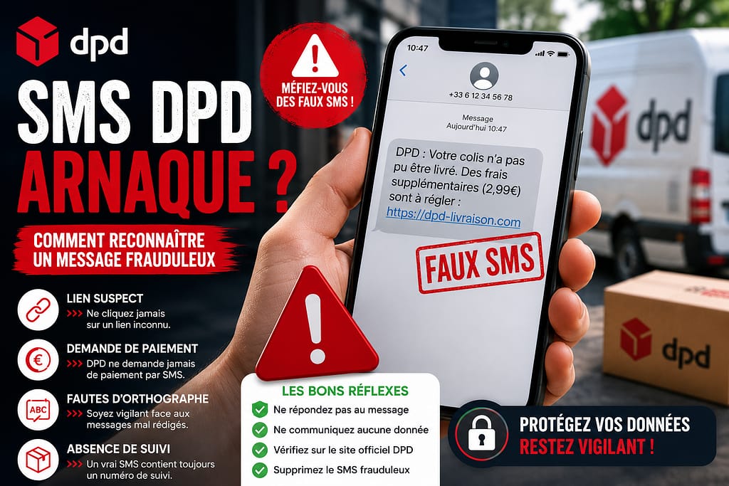 SMS DPD ARNAQUE : comment reconnaître un message frauduleux ? 