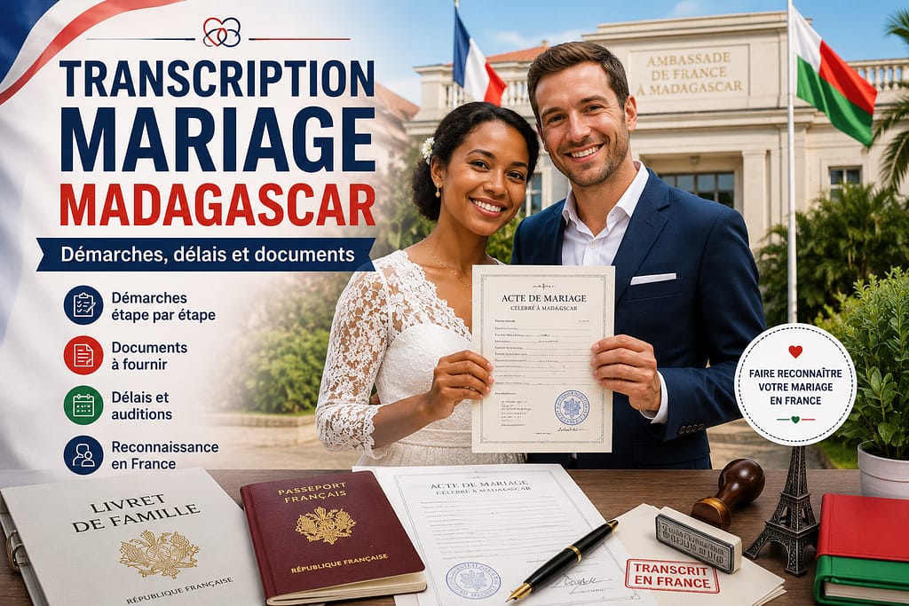 Transcription mariage Madagascar : démarches, délais et documents.