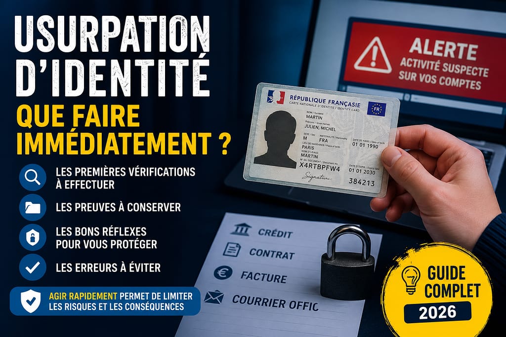 Usurpation d'identité que faire immédiatement ?