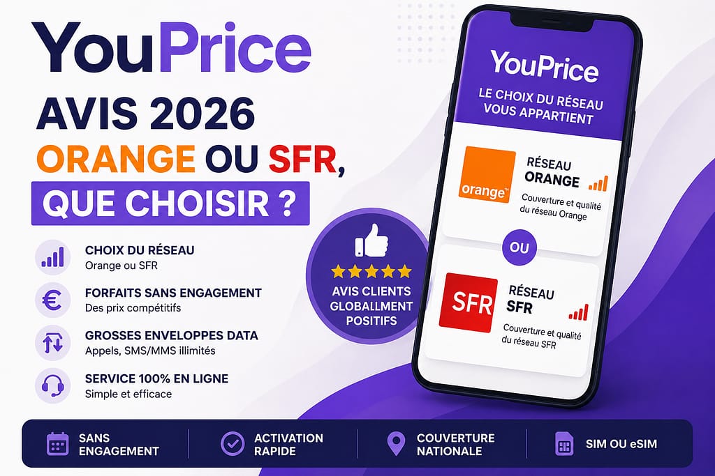YOUPRICE AVIS 2026 : Orange ou SFR lequel choisir ?