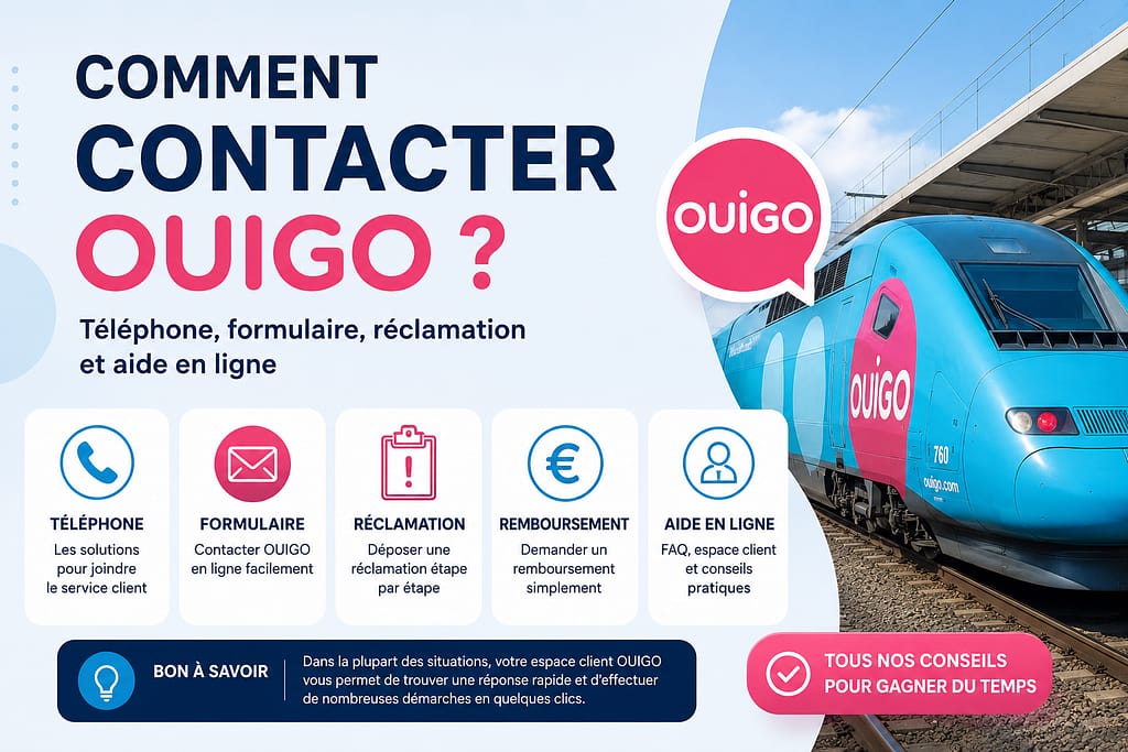 Contacter OUIGO : téléphone, formulaire, réclamation et aide en ligne.