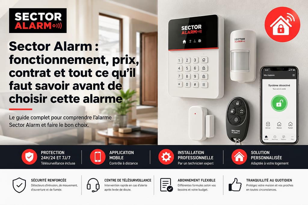 SECTOR ALARM : fonctionne, prix et contrat.
