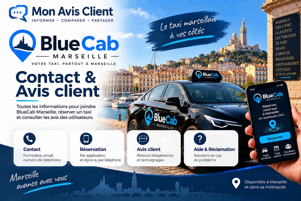 BLUECAB MARSEILLE : Contact et avis client.