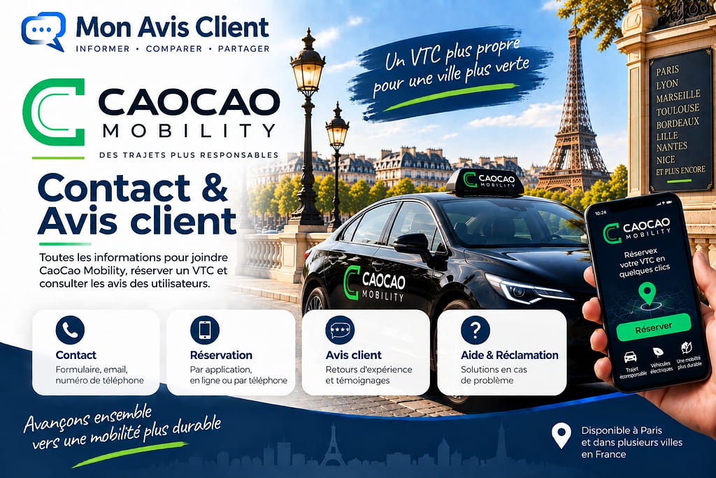 CAOCAO MOBILITY : Contact et avis client.