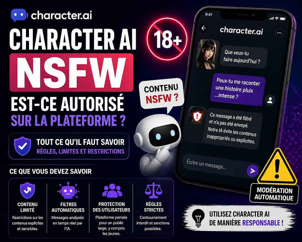 CHARACTER AI : NSFW est-ce autorisé sur la plateforme ?