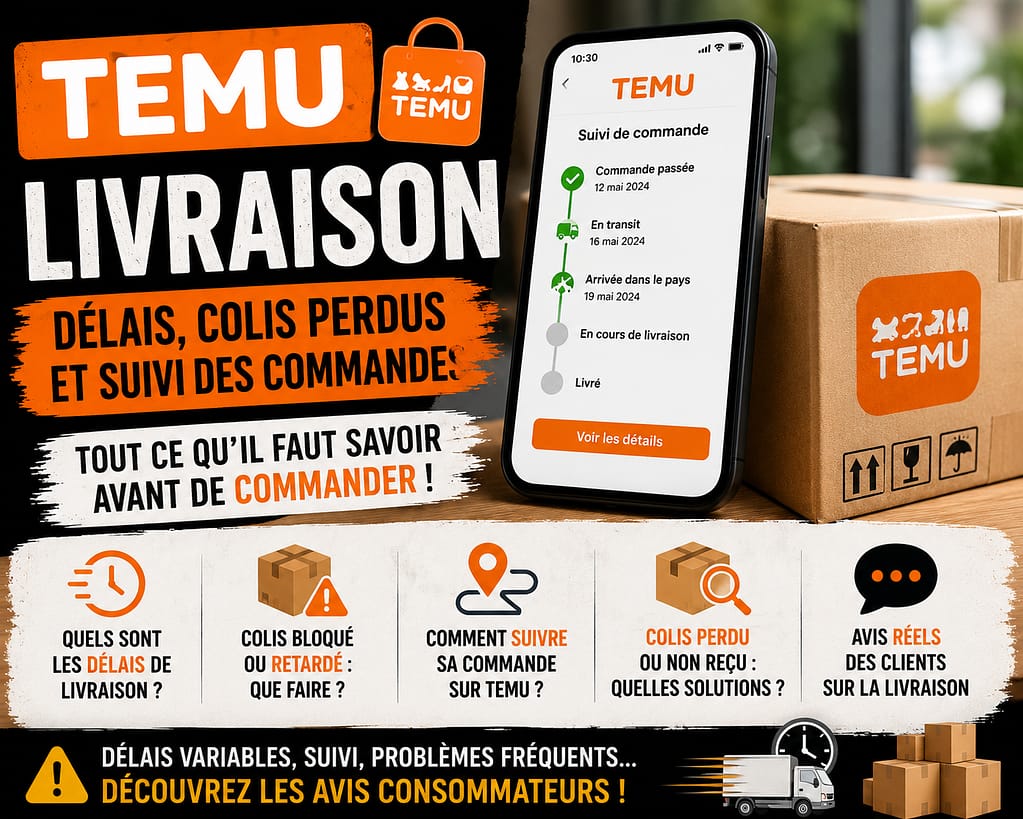 TEMU livraison avis consommateurs et suivi des colis