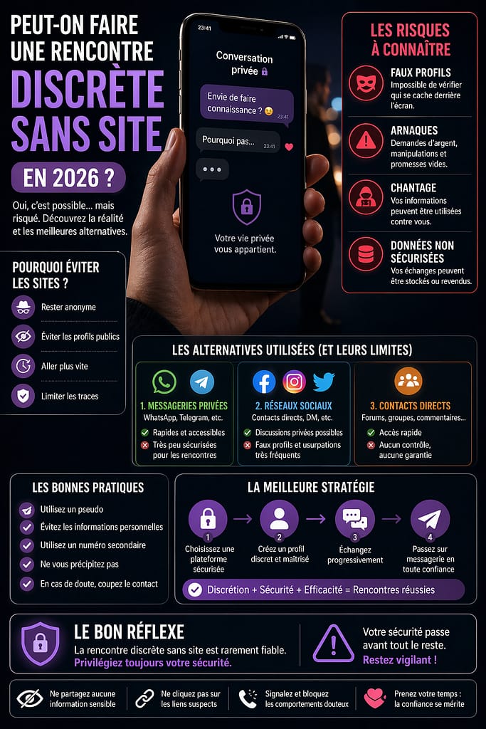 Peut-on faire une rencontre discrète sans aucun site en 2026