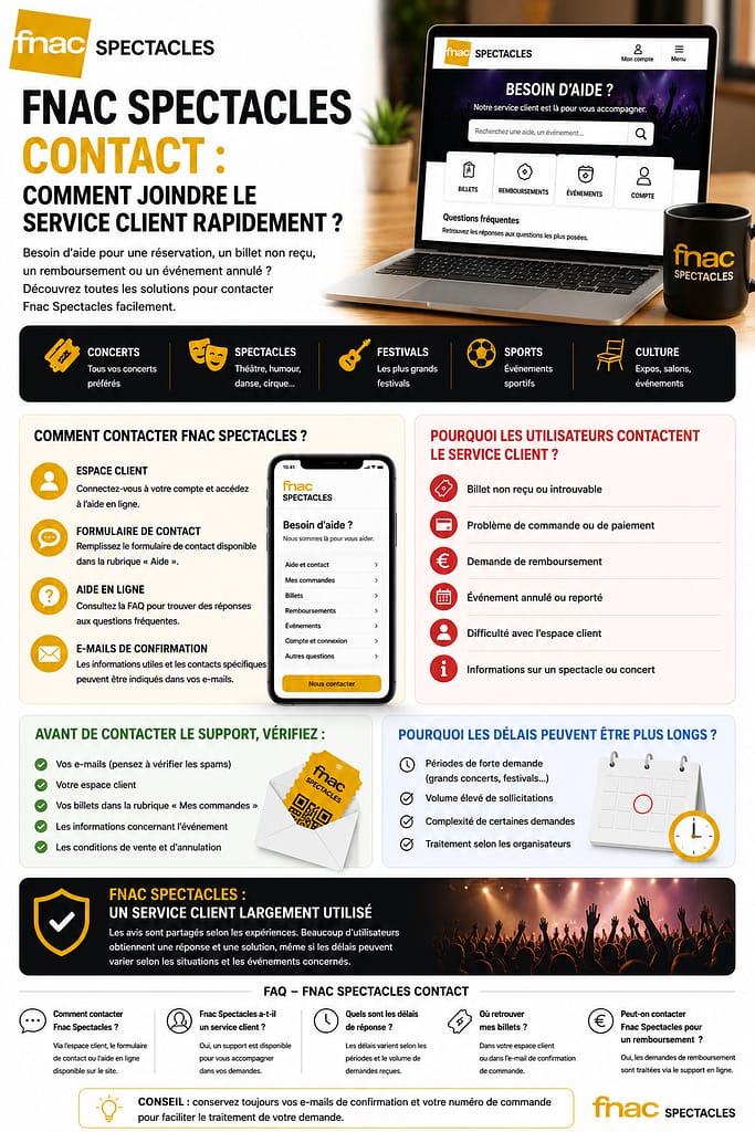 FNAC SPECTACLES : contact service client