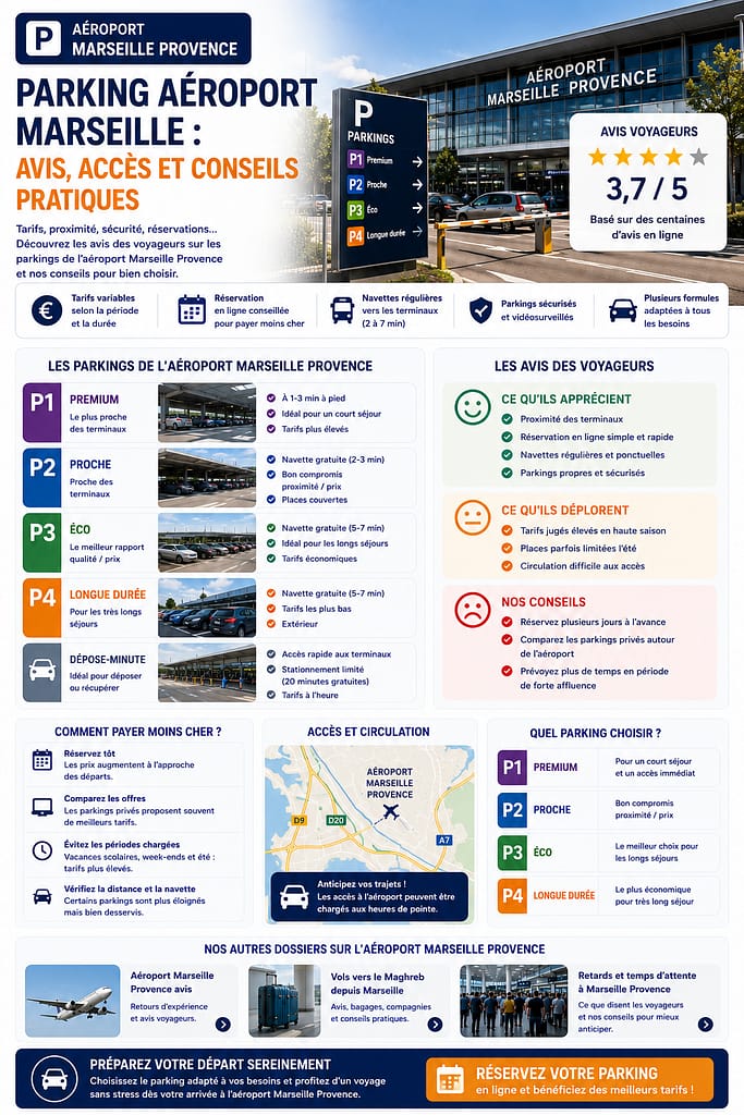 Parking aéroport Marseille : avis, accès et conseils pratiques