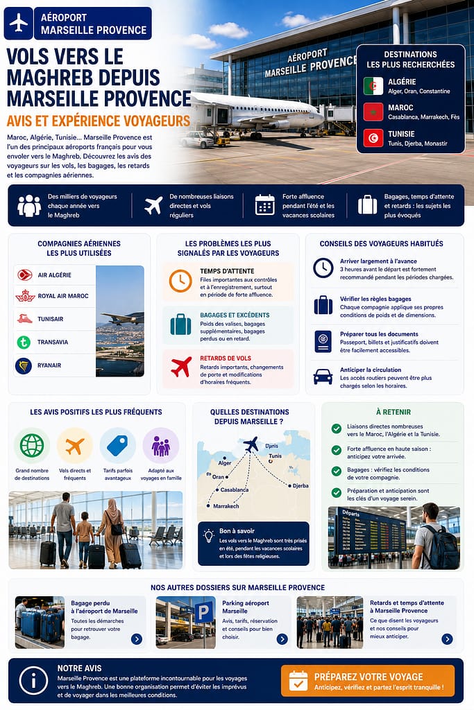 Aéroport Marseille : vols vers le Maghreb