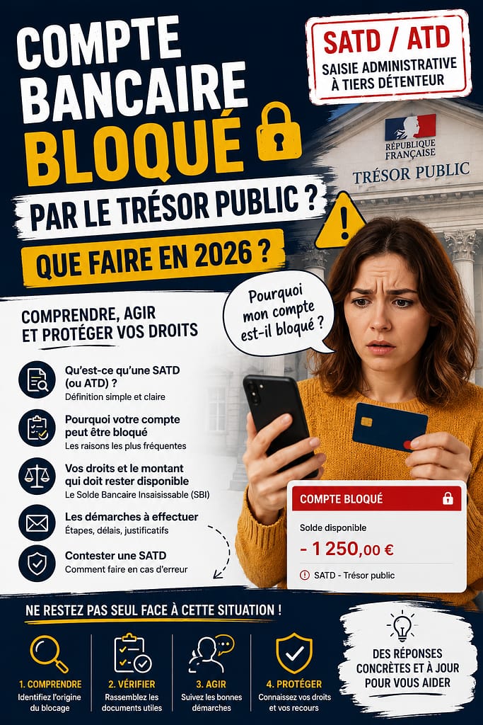 Compte bancaire bloqué par le trésor public, que faire ?