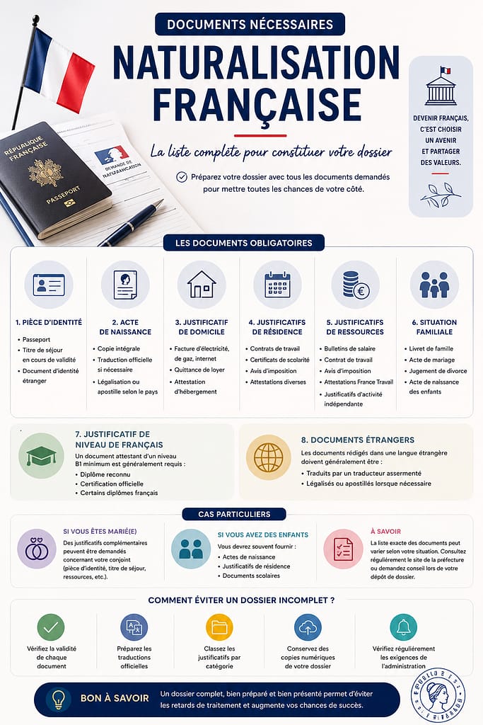 Simulateur de documents pour une naturalisation Française.
