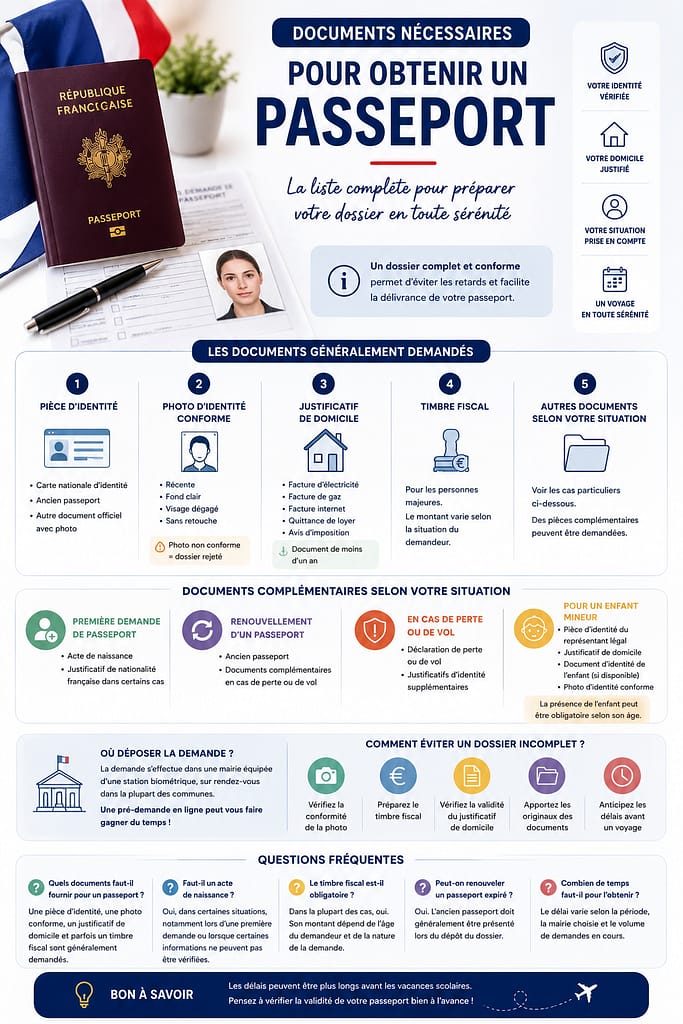 documents néc5essaires pour obtenir un passeport : la liste complète pour préparer votre dossier en toute sérénité.