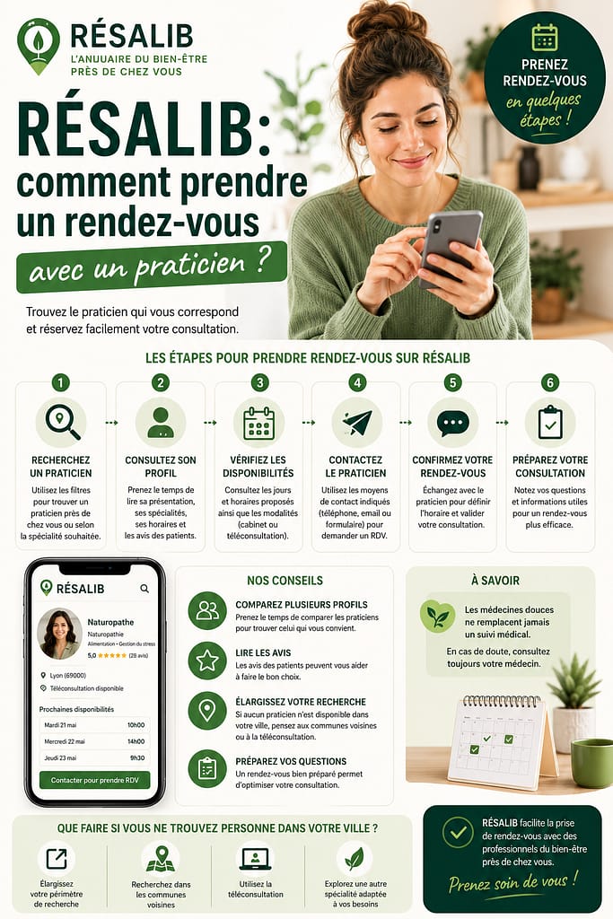RESALIB comment prendre un rendez vous avec un praticien ?