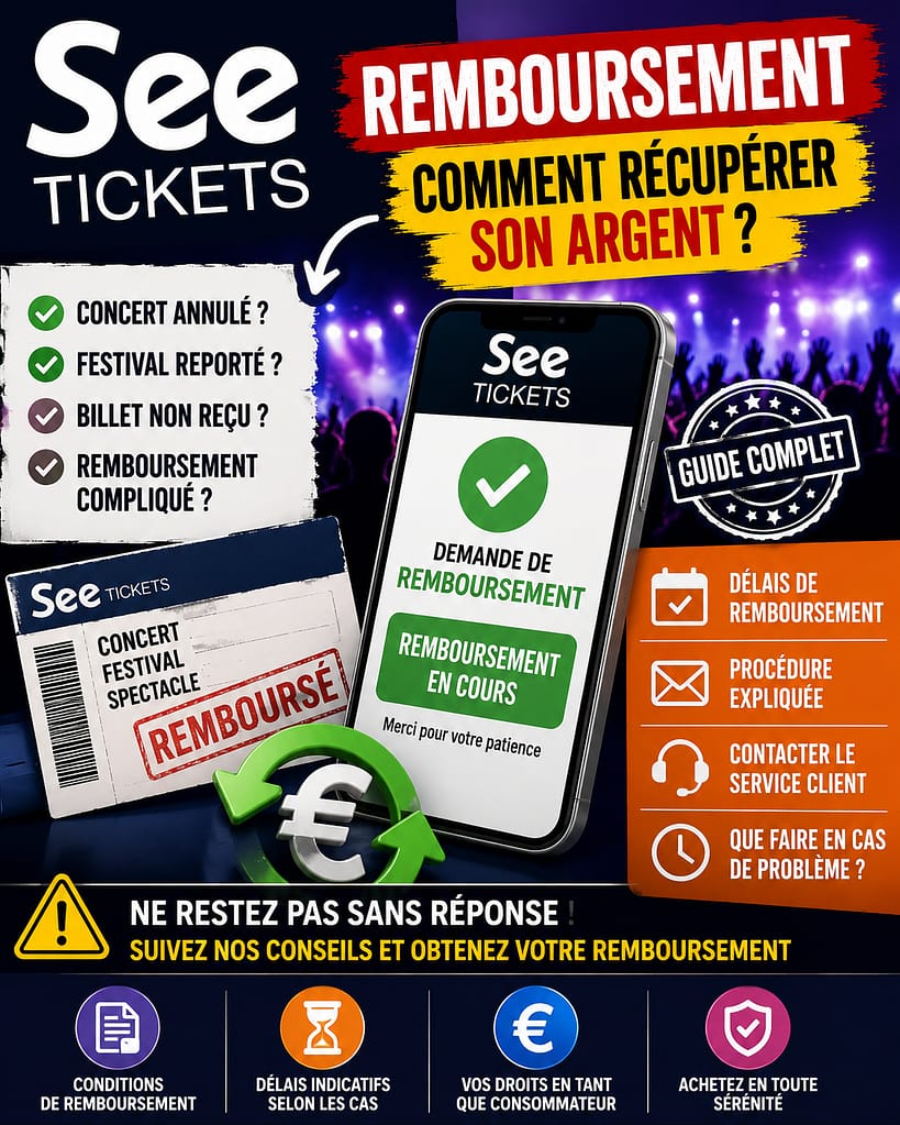 SEE TICKETS remboursement : comment récupérer son argent ?